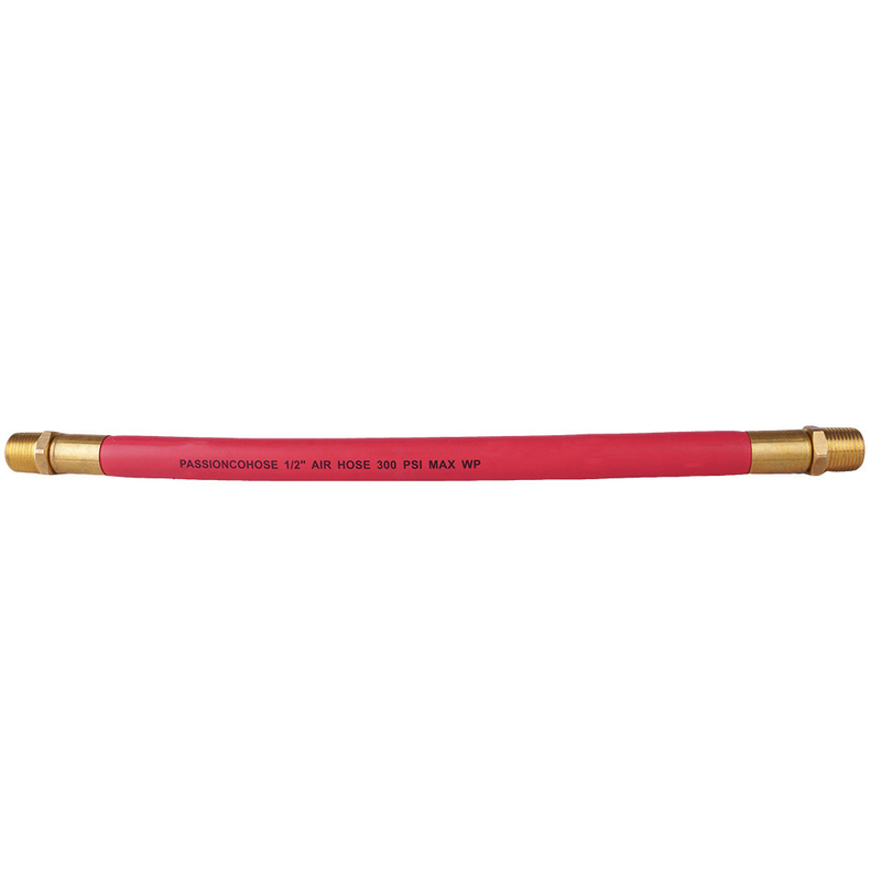 Κόκκινο EPDM 1/2' X 50FT με NPT ανδρικό σωλήνα αεραγωγού από καουτσούκ για συμπιεσμένο αέρα