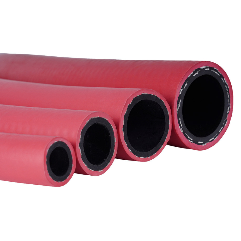 Κόκκινο EPDM 1/2' X 50FT με NPT ανδρικό σωλήνα αεραγωγού από καουτσούκ για συμπιεσμένο αέρα