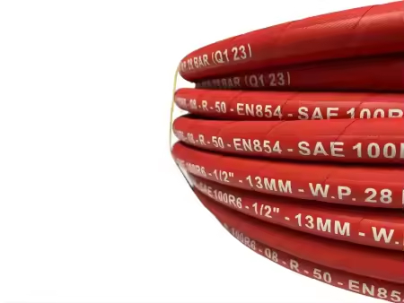Flexible SAE 100R6 Hydraulic Oil Hose – Textile Reinforced Rubber Hose for Lubrication and Return Lines