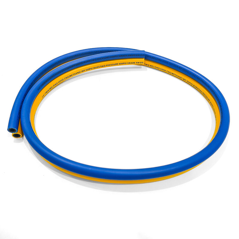 Υψηλής απόδοσης σωλήνας ζύλωσης διπλών σωλήνων με ενισχυμένη πλέξιμο από ίνες και πιστοποίηση EN ISO 3821 για εφαρμογές οξυγόνου-ακετυλενίου