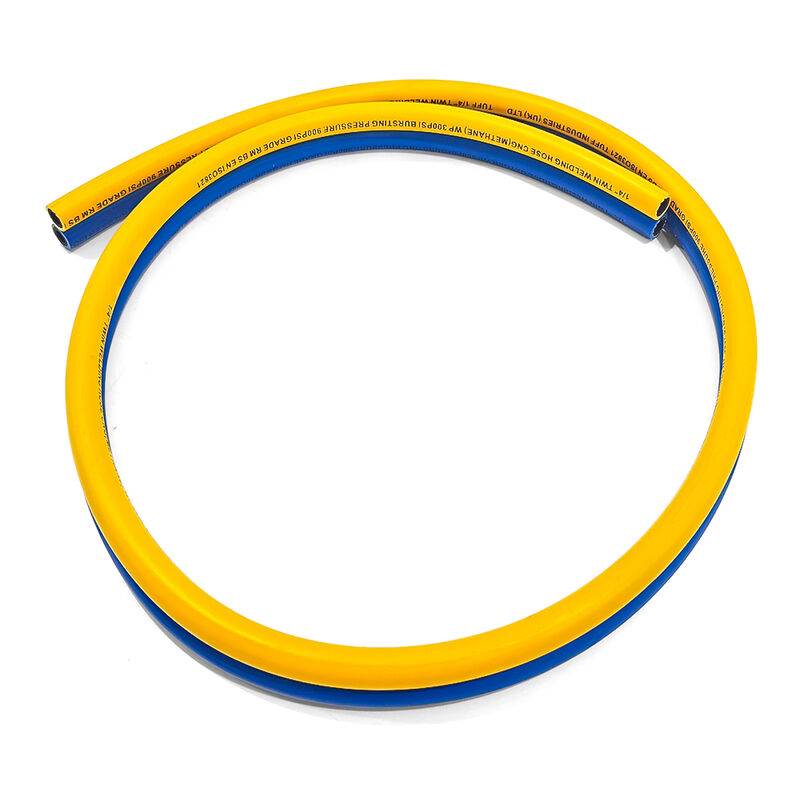 Υψηλής απόδοσης σωλήνας ζύλωσης διπλών σωλήνων με ενισχυμένη πλέξιμο από ίνες και πιστοποίηση EN ISO 3821 για εφαρμογές οξυγόνου-ακετυλενίου