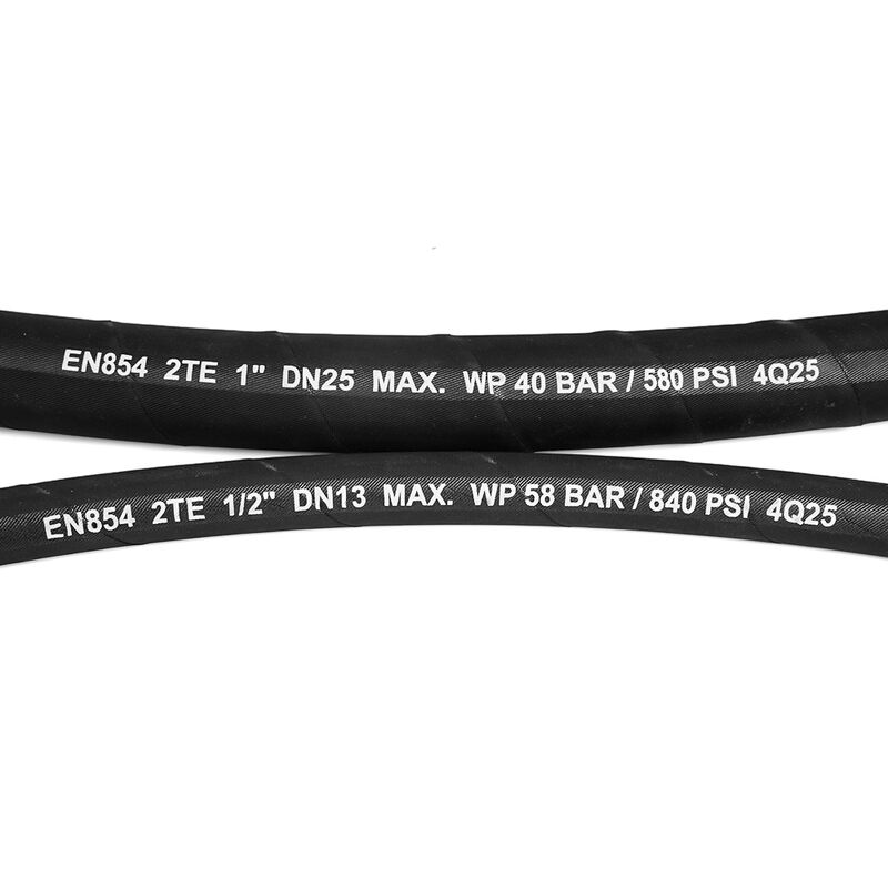 ΕΝ 854 2ΤΕ Ελαστικός Σωλήνας Υδραυλικός Ενισχυμένος με Ύφασμα με Ανθεκτικό στην Λάδι & Καιρικές Συνθήκες Κάλυμμα και Προσαρμόσιμο Μήκος