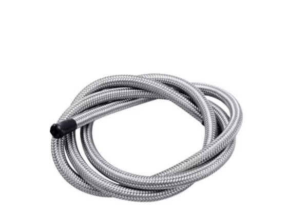 Braided Stainless Steel Fuel Line NBR Oil Hose Compatible with Fuel System Fuel Pump, Fuel Rail, Injector Applications